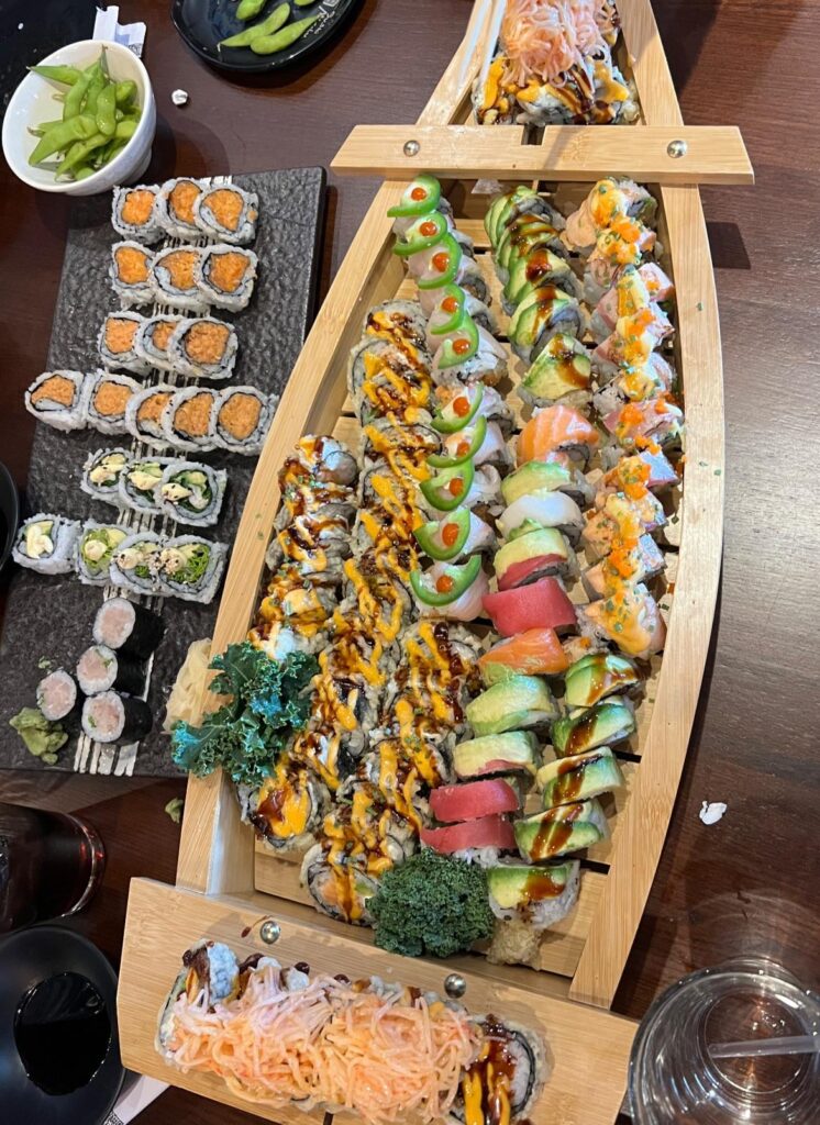 This was such a fun lunch. All you can eat sushi.