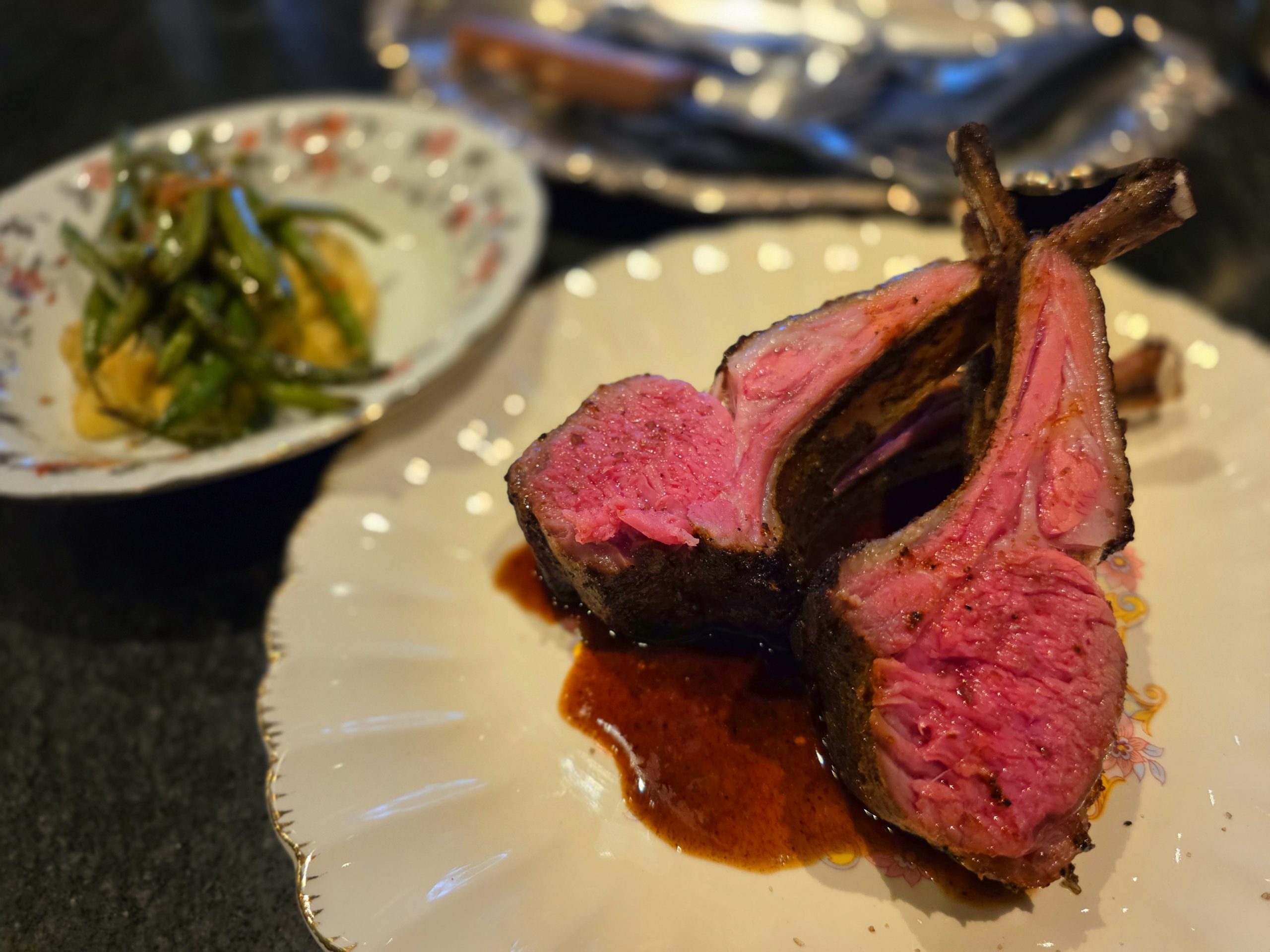 Half rack of sous vide Australian lamb at BeauSoleil. Photo by Mario-Sebastian Berry.