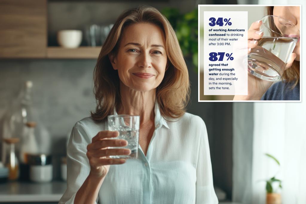 Over a third of Americans don’t drink water until after 3 p.m. Over a third of Americans don’t drink water until after 3 p.m.