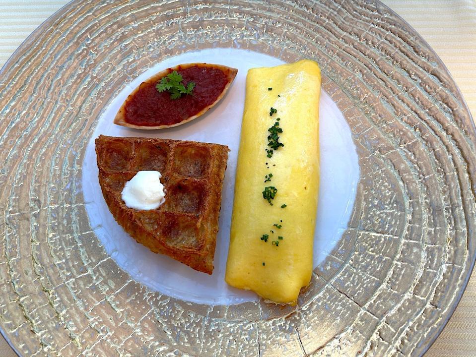 An omelet at the Inn at Little Washington