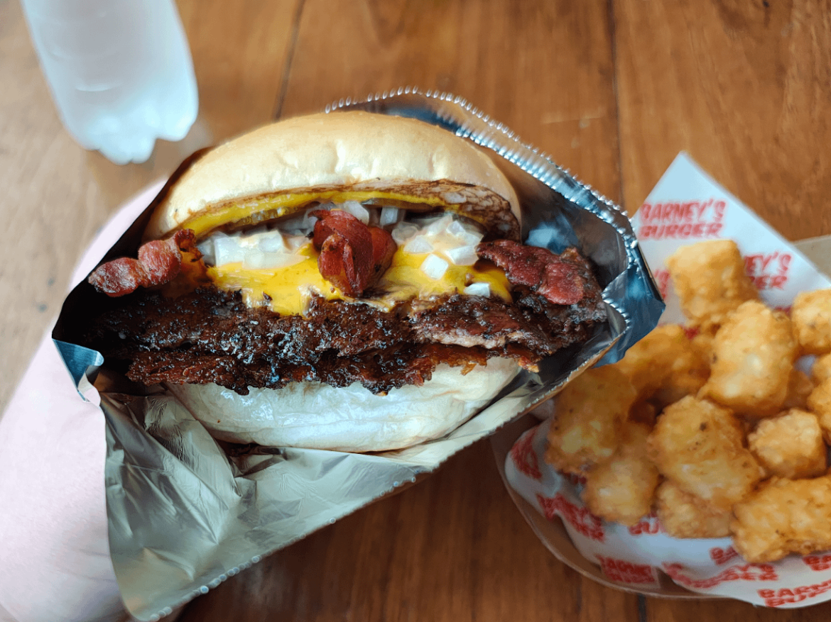 Really good smash burger from a place in Bangkok.