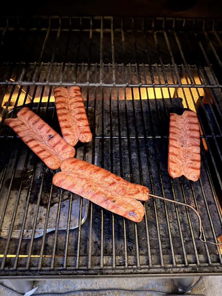 Colossal hotdog on my Traeger