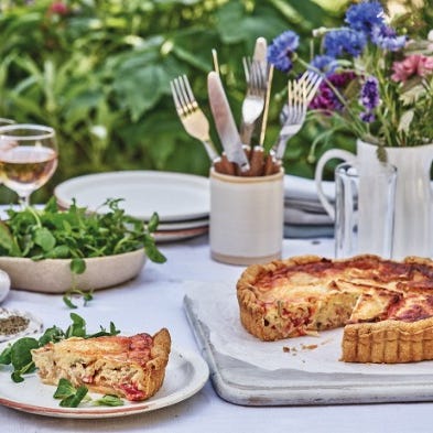 Roasted Pepper and Goat's Cheese Quiche