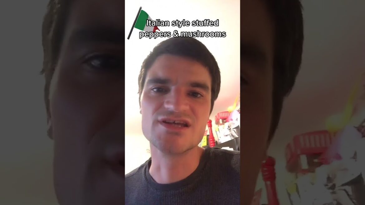 Delicious stuffed peppers and mushrooms with risotto #foodies