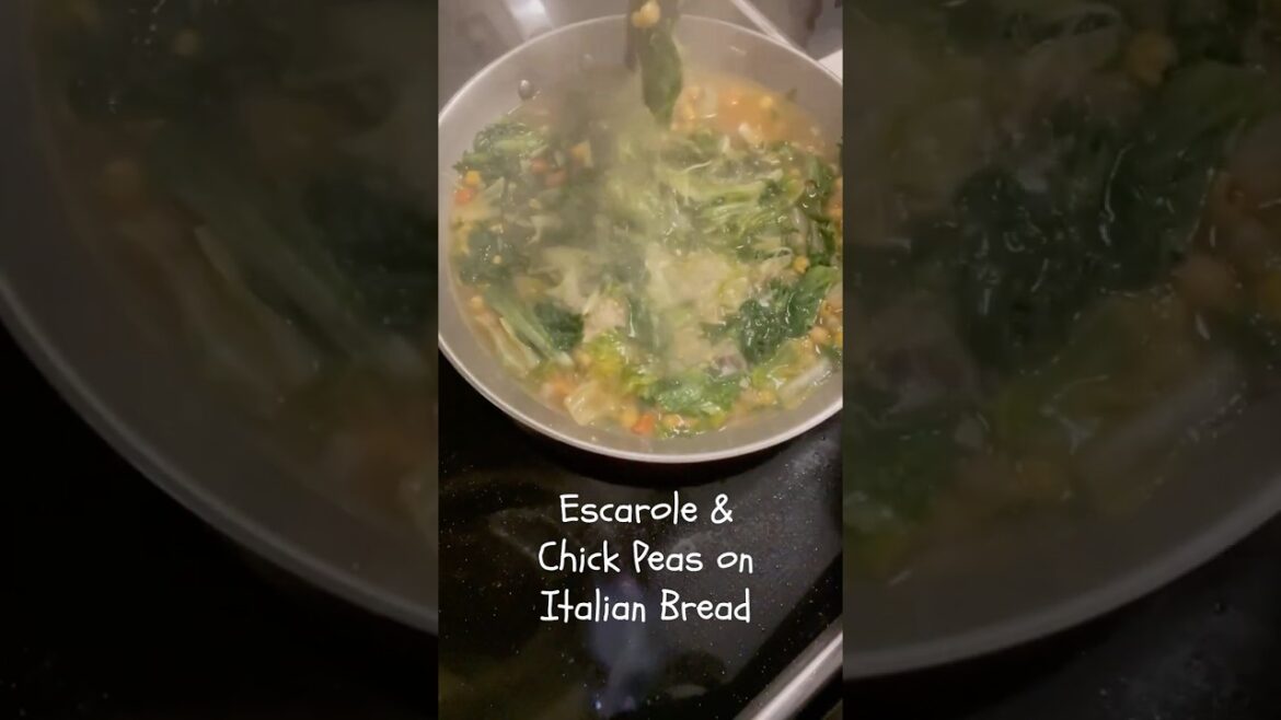 Escarole & Chick Peas on Italian Bread