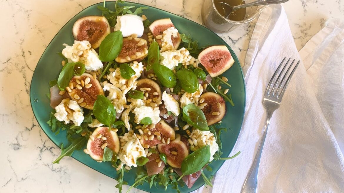 Fig, Prosciutto and Mozzarella Salad with Balsamic Dressing | Simple & Elegant Recipe