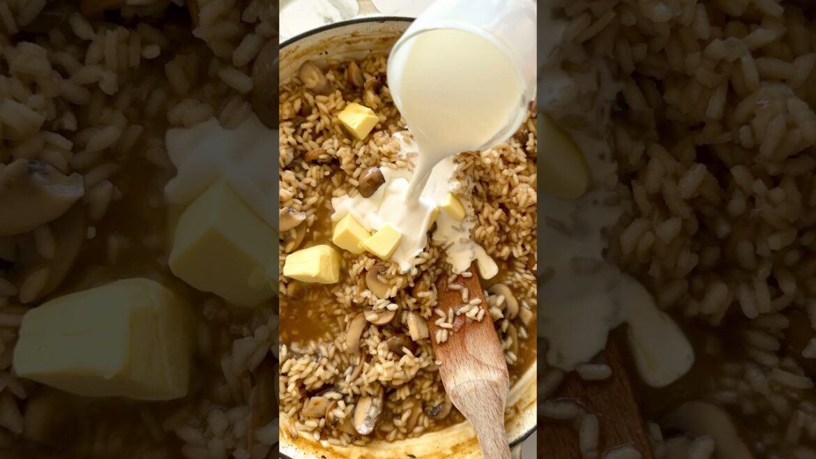 Chicken mushroom risotto