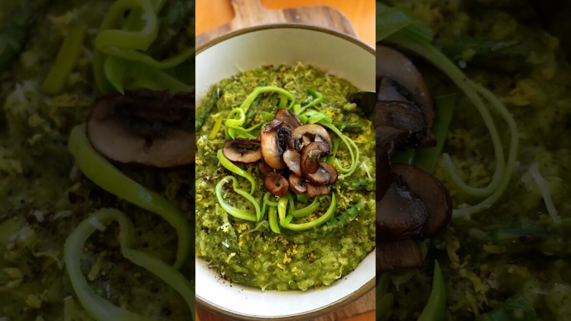 Asparagus Risotto #risotto #vegetarian #asparagus #italian #italianfood #spring #springrecipes