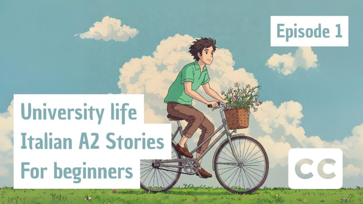Episode 1 - Meet the Characters at University - Italian beginner A2 Level [SUB ENG]