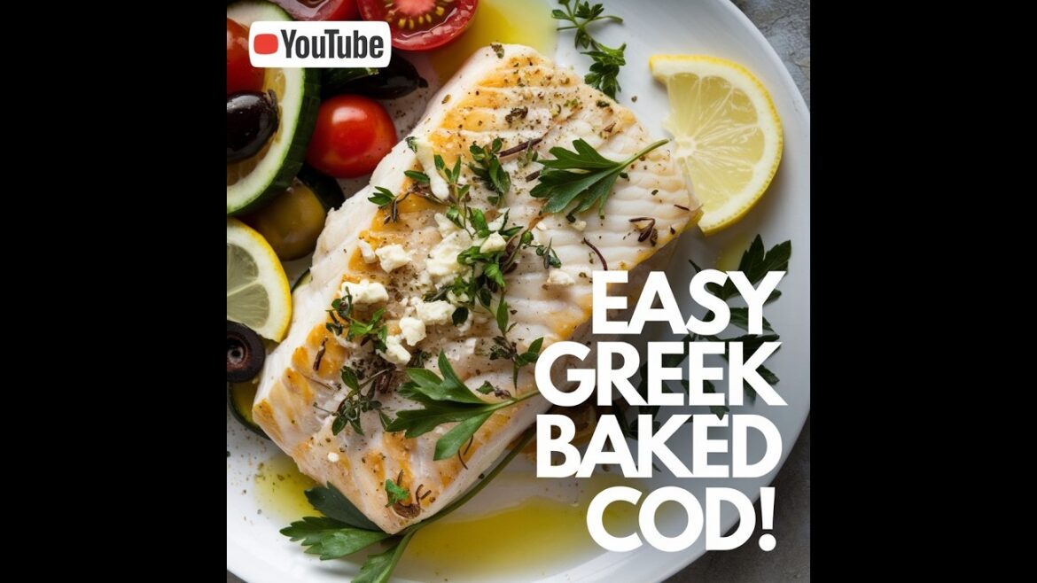 Easy Greek Baked Cod Recipe | Healthy Mediterranean Diet Meal for Weight Loss & Heart Health: