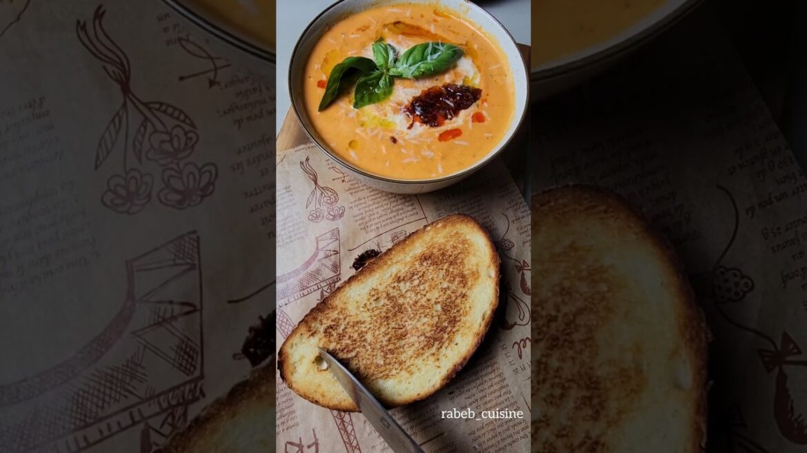 Roasted Tomato Soup & Grilled Cheese #asmr #shorts #food #fyp #love Roasted Tomato Soup & Grilled Cheese #asmr #shorts #food #fyp #love