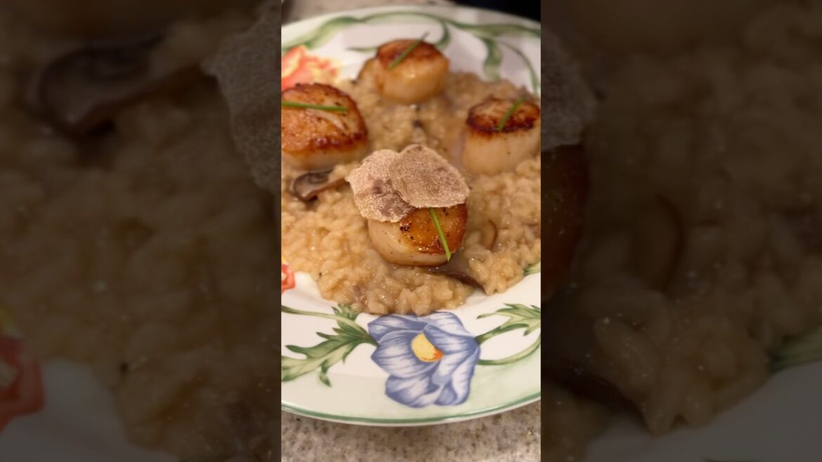 The Best Scallop Truffle Risotto #truffle #scallops #risotto #risottorecipe #chef #cheflife