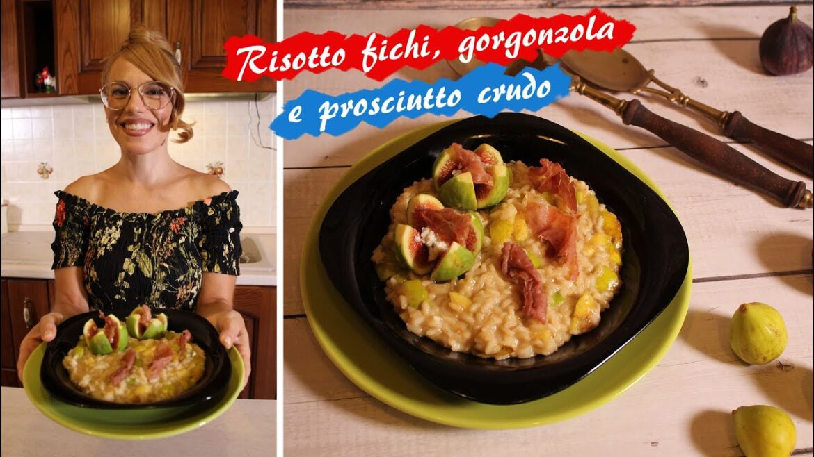 Risotto fichi, gorgonzola piccante e prosciutto crudo.