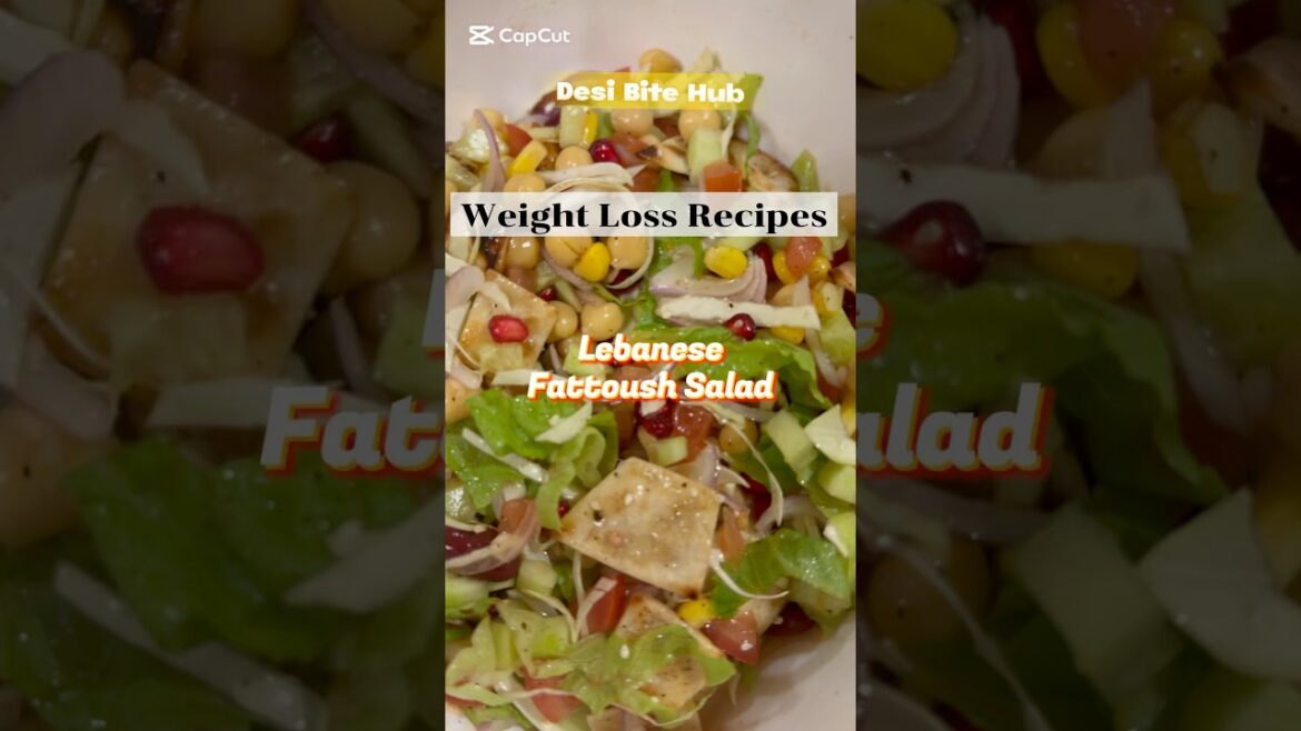 Weight Loss Recipes | Lebanese Fattoush Salad Recipe by Desi Bite Hub #desibitehub #foryou #trending