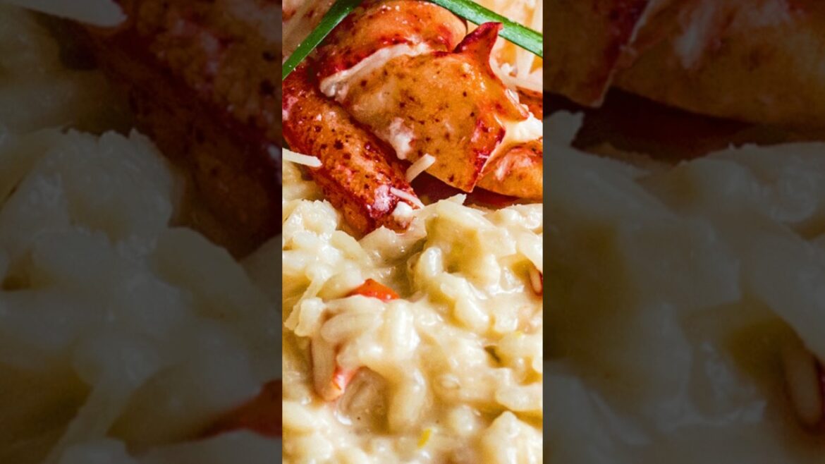 Saffron Lobster Risotto with Lemon Foam A Brian M. Inspired Gourmet Creation #seafood #cooking #food