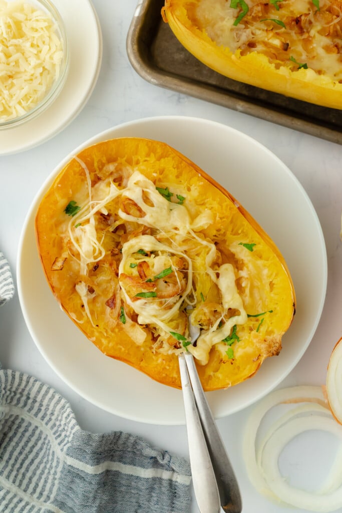 French Onion Spaghetti Squash – Joy Bauer French Onion Spaghetti Squash - Joy Bauer