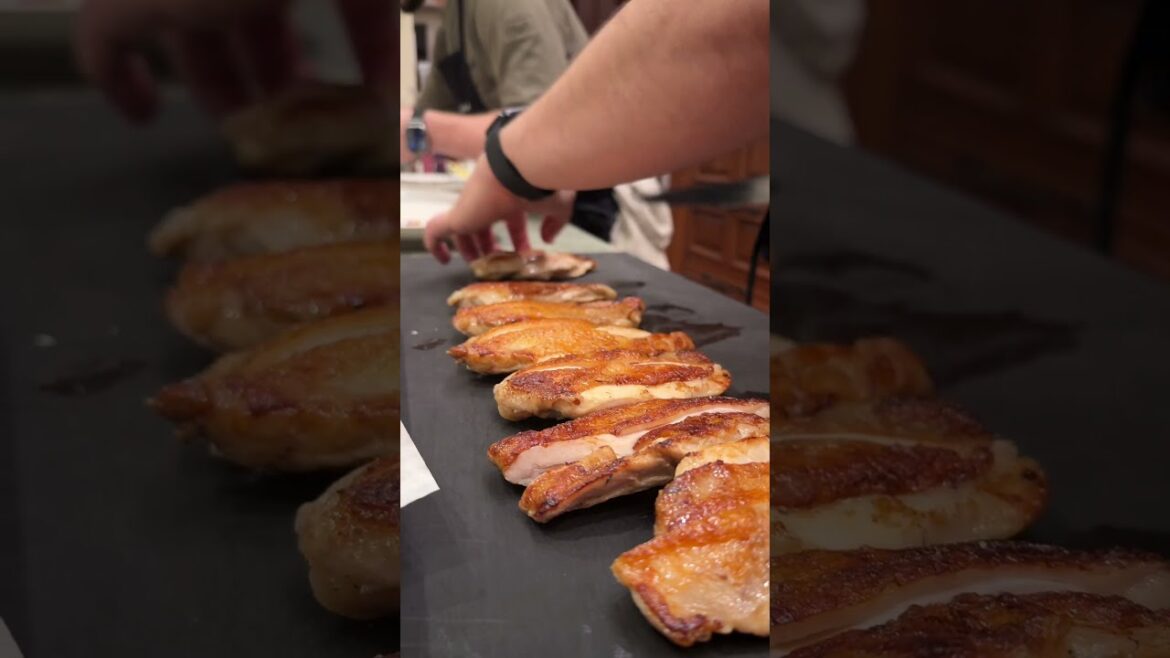 Poulet Rouge with Chicken Jus, Black Sesame, and Balsamic Vinegar  #chicken #chickenrecipes #chef