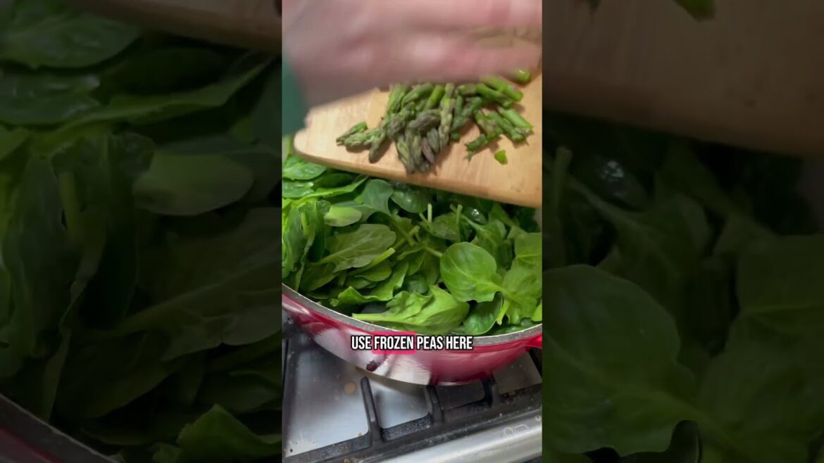 Spring vegetable risotto with feta #risottorecipe #springrecipes