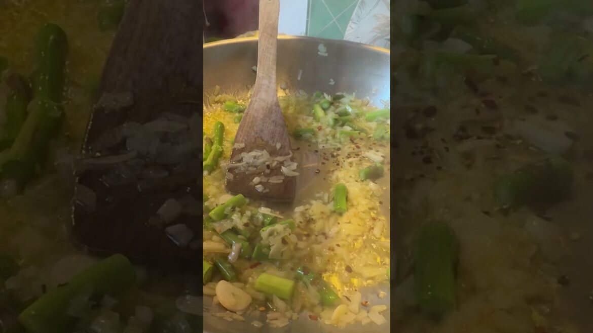 Asparagus Risotto ASMR Cooking #asmr #cooking #food