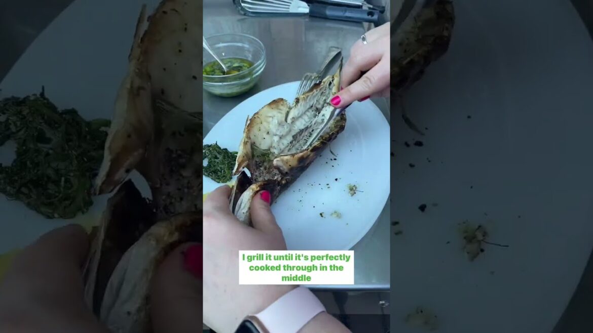 Grilled Branzino.  #mediterraneanrecipe #italiancuisine #mediterraneanflavors #recipe #italianfood