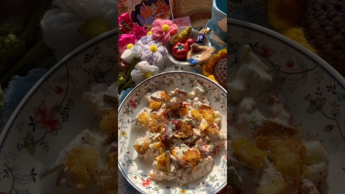 Smashed Potato Salad | Air-fryer Recipe | Greek Yogurt | Healthy Salad Recipe #shorts #recipe #salad