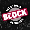 102.5/104.9 The Block logo