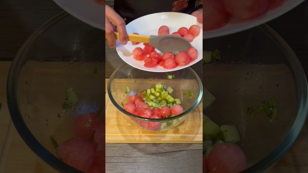 watermelon Feta Salad❤️❤️#food #easyrecipe #salad #ukmalayali #specialrecipe