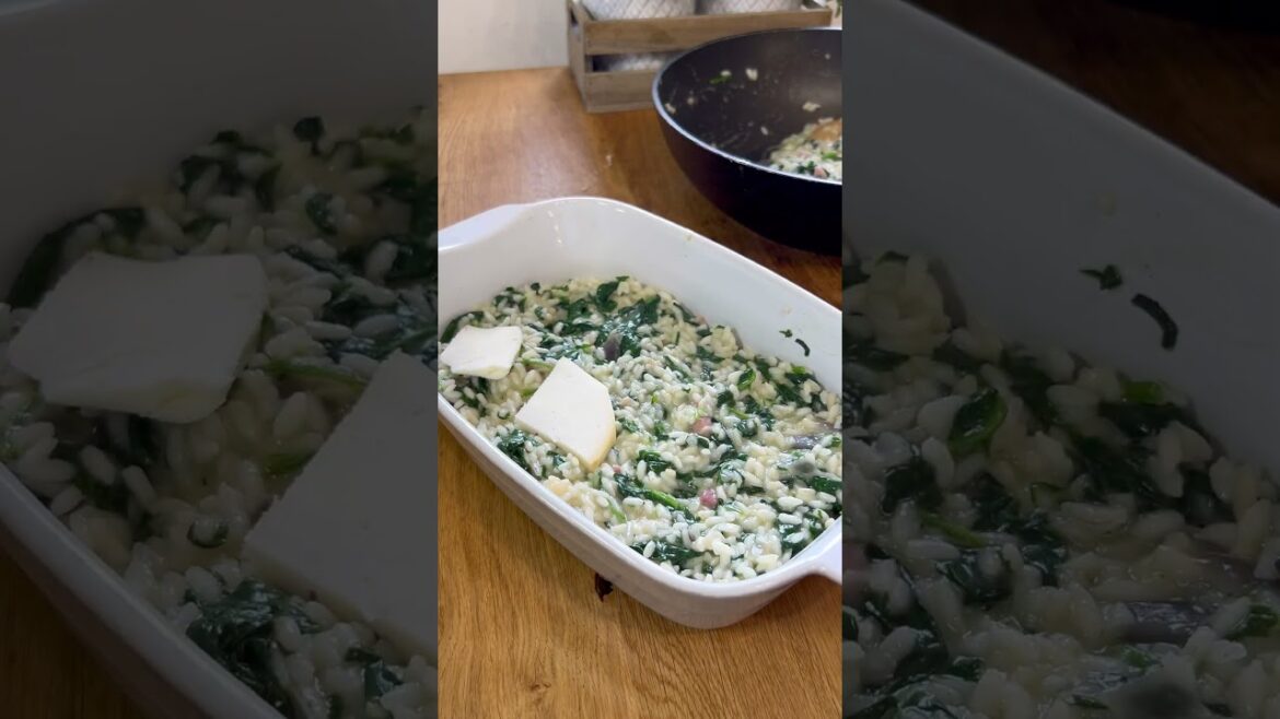 riso al forno agli spinaci #ilcaldosaporedelsud riso al forno agli spinaci #ilcaldosaporedelsud