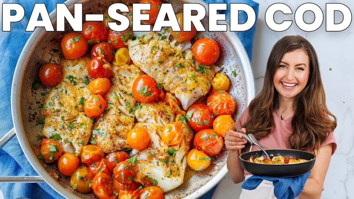 Pan Seared Cod with Garlic White Wine Sauce In 30 Minutes