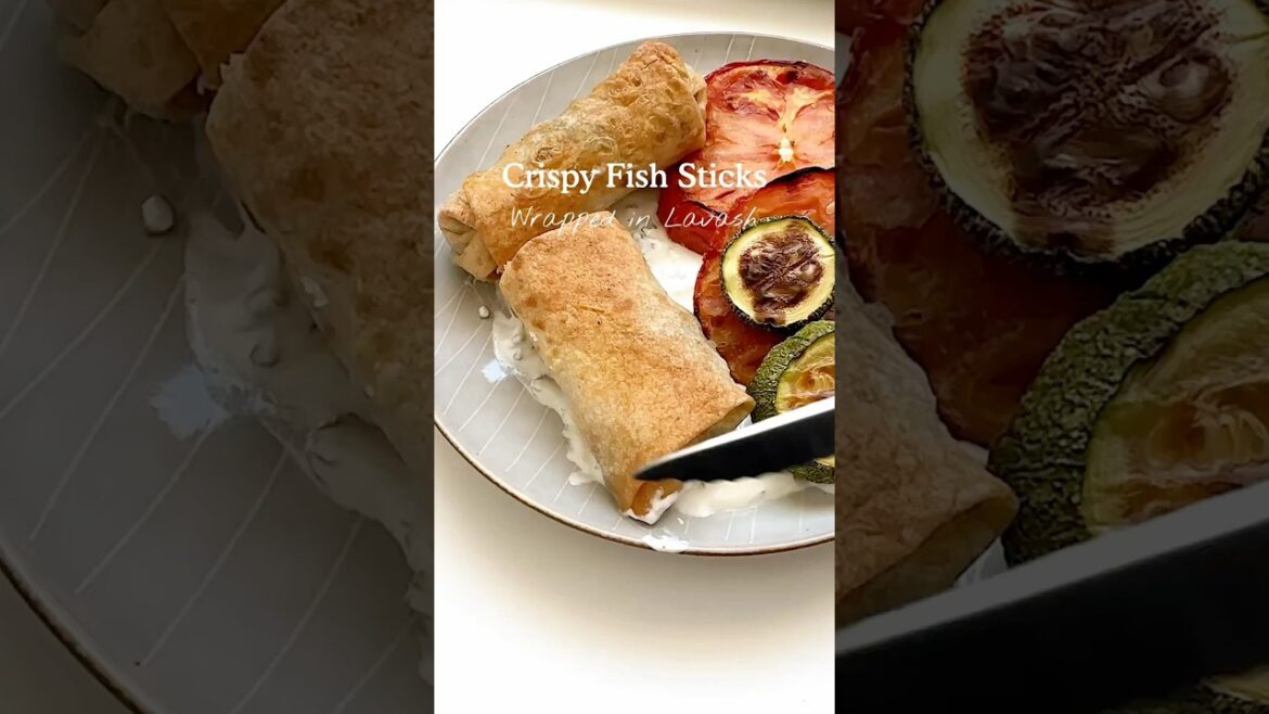 Crispy Fish Sticks Wrapped in Lavas. hFull recipe in the description