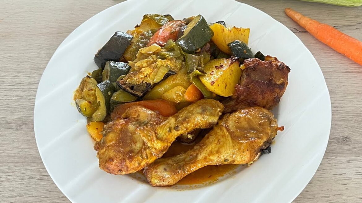 Pilons de poulet aux légumes au four | Recette saine, facile et rapide !