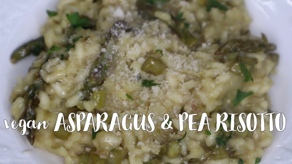 How to cook vegan asparagus and pea risotto