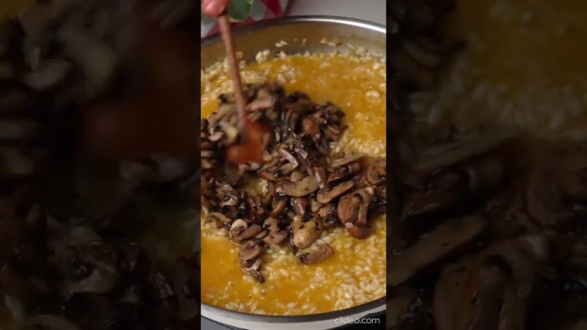 Triple mushroom truffle risotto italian #shorts #trending #goodfood