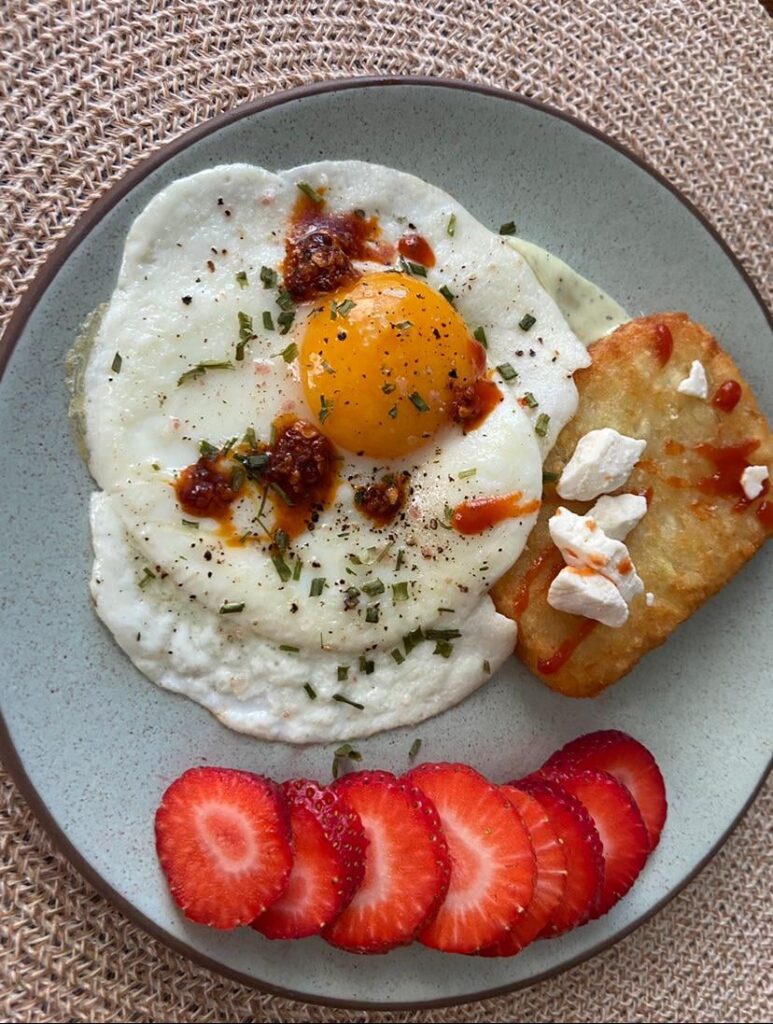 Sunny side up with hashbrown