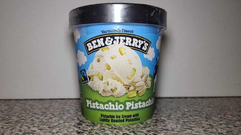 Ben and Jerry's pistachio pistachio ice cream pint