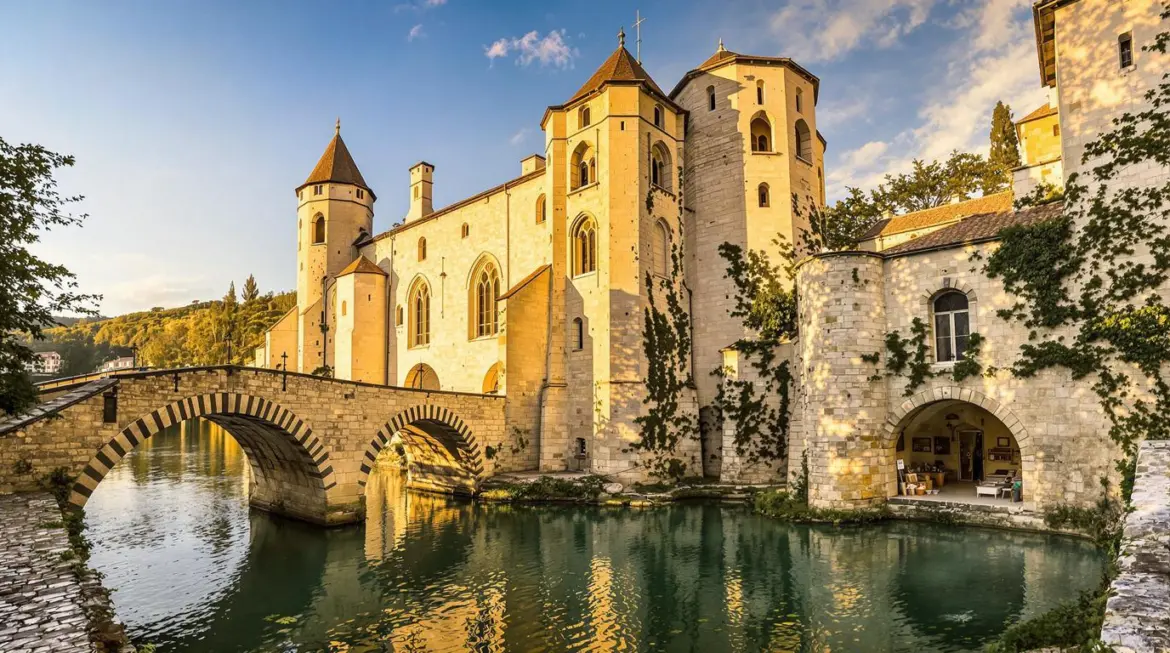 This medieval French village hides a 1,200-year-old abbey authorized by Charlemagne (most Americans miss the artisan paradise)