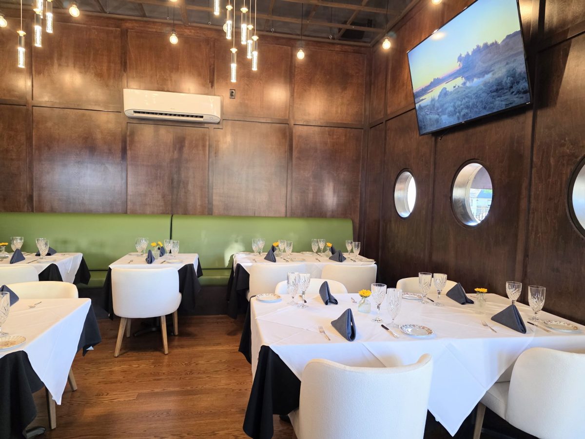 The dining area inside BeauSoleil. Photo by Mario-Sebastian Berry.
