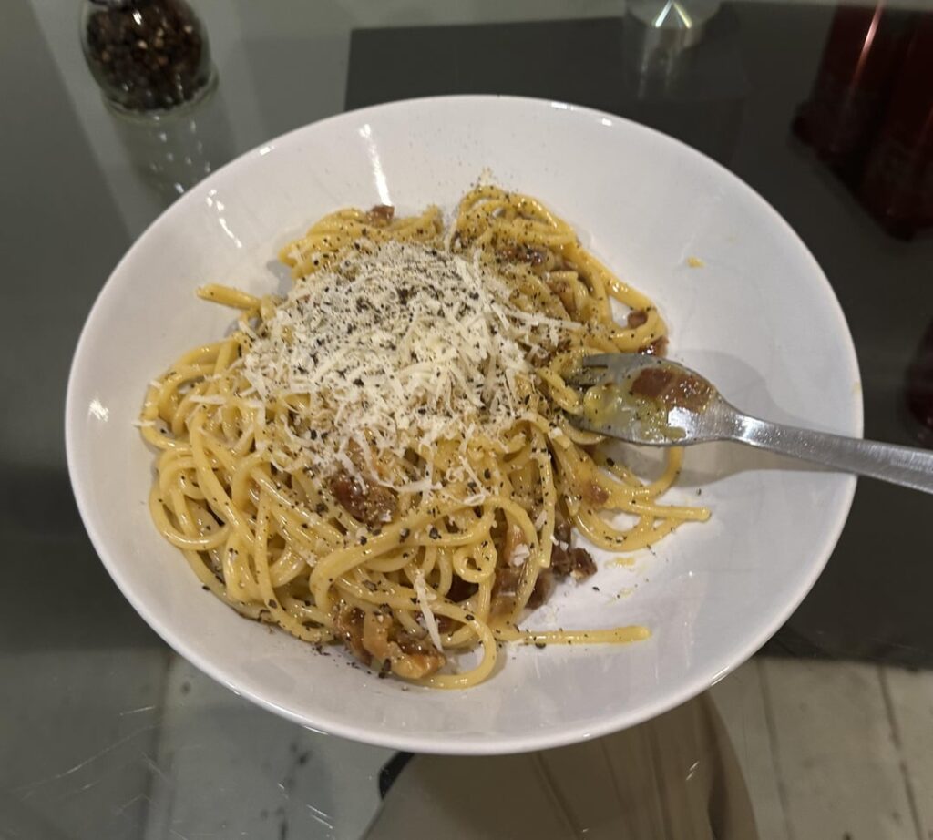 first time making carbonara; tips for the future?
