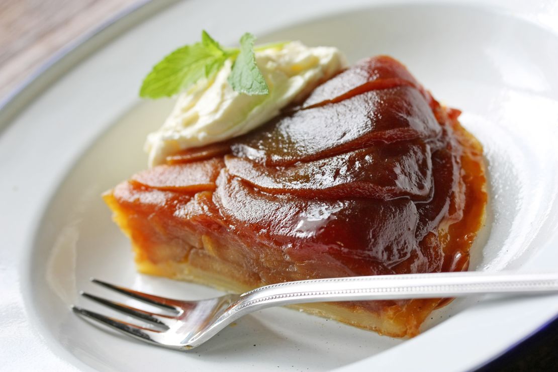 Tarte Tatin: The rustic upside-down caramelized apple tart has deep, buttery flavor.