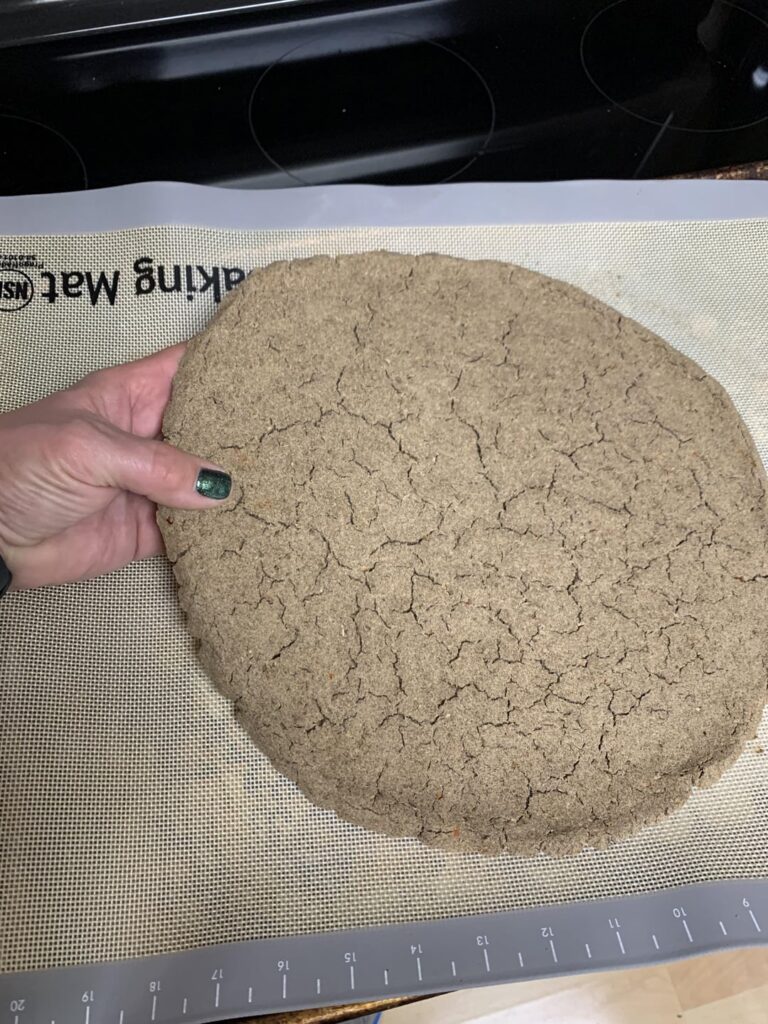 My buckwheat pizza crust turned out really good.
