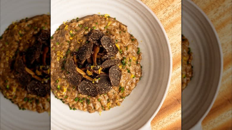 Black truffle risotto from Ava MediterrAegean restaurant