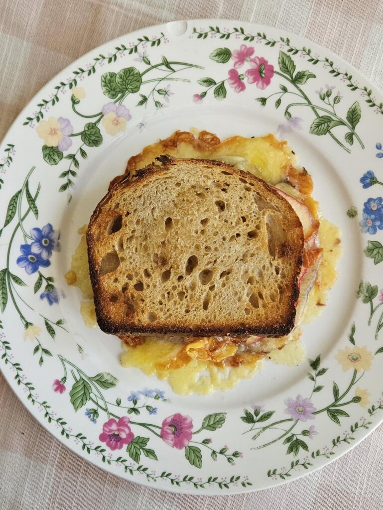 Grilled cheese on homemade sourdough.