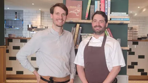 Hayley Coyle/BBC  Clement Cousin and Sandy Jarvis, owners of Bavette in Leeds