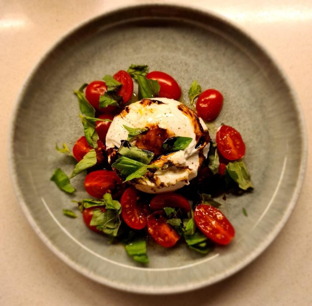 Burata with olive oil & balsamic