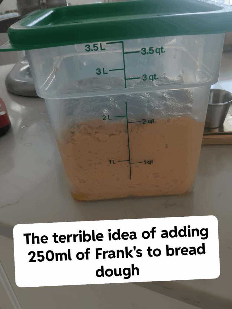 Chicken & Red Hot Waffles, a follow-up to 250ml of Frank's