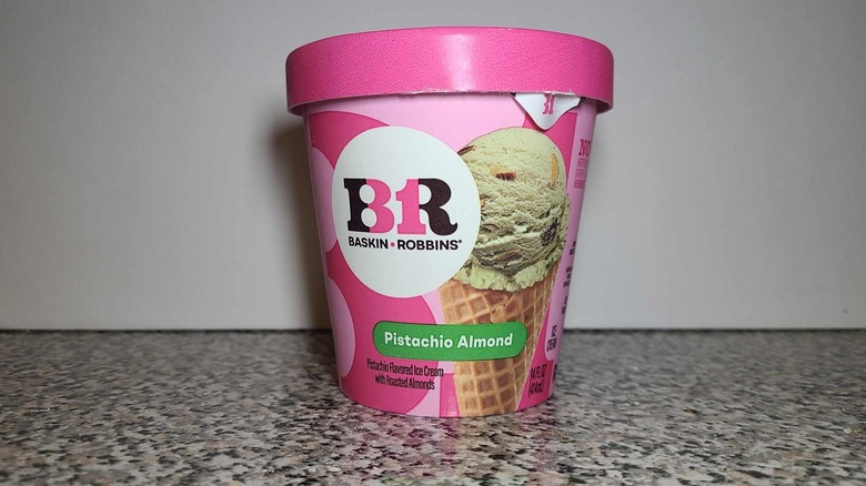 Baskin-Robbins pistachio almond pint