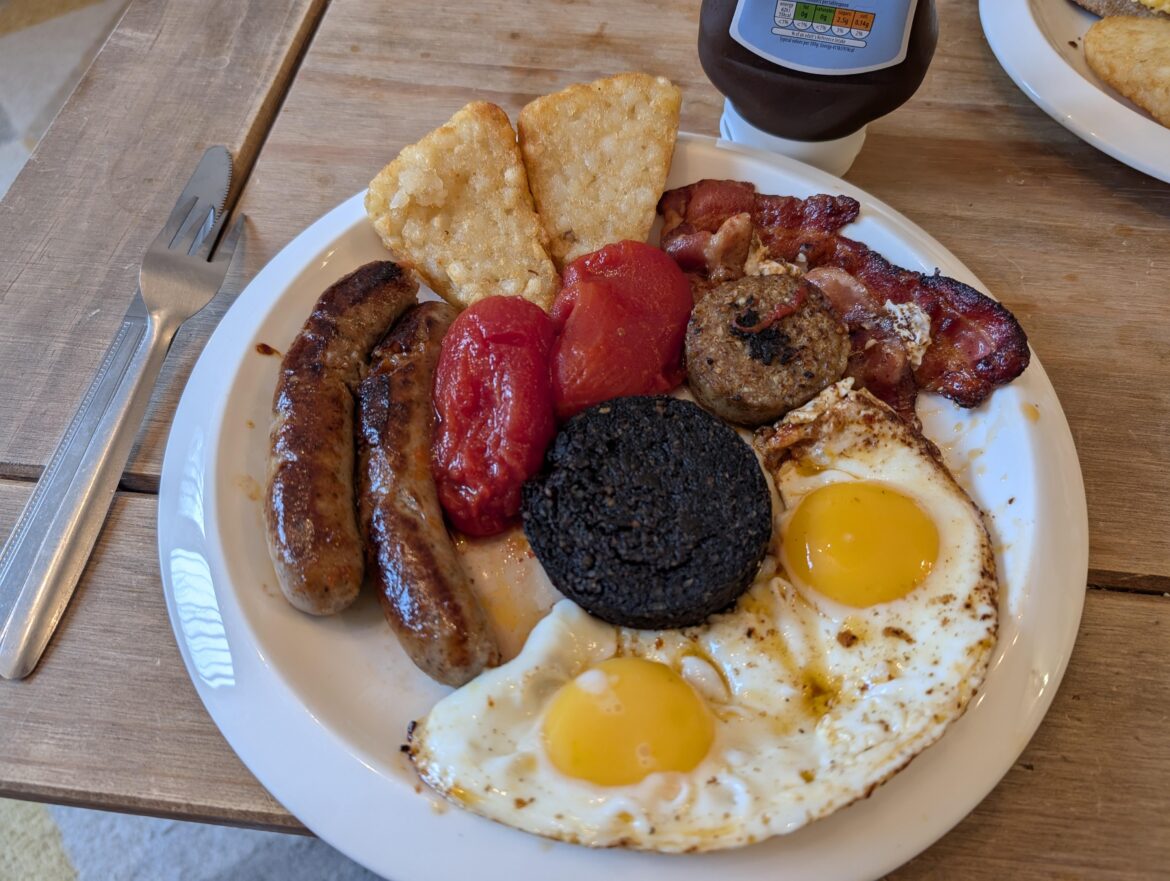 Post gym fry up