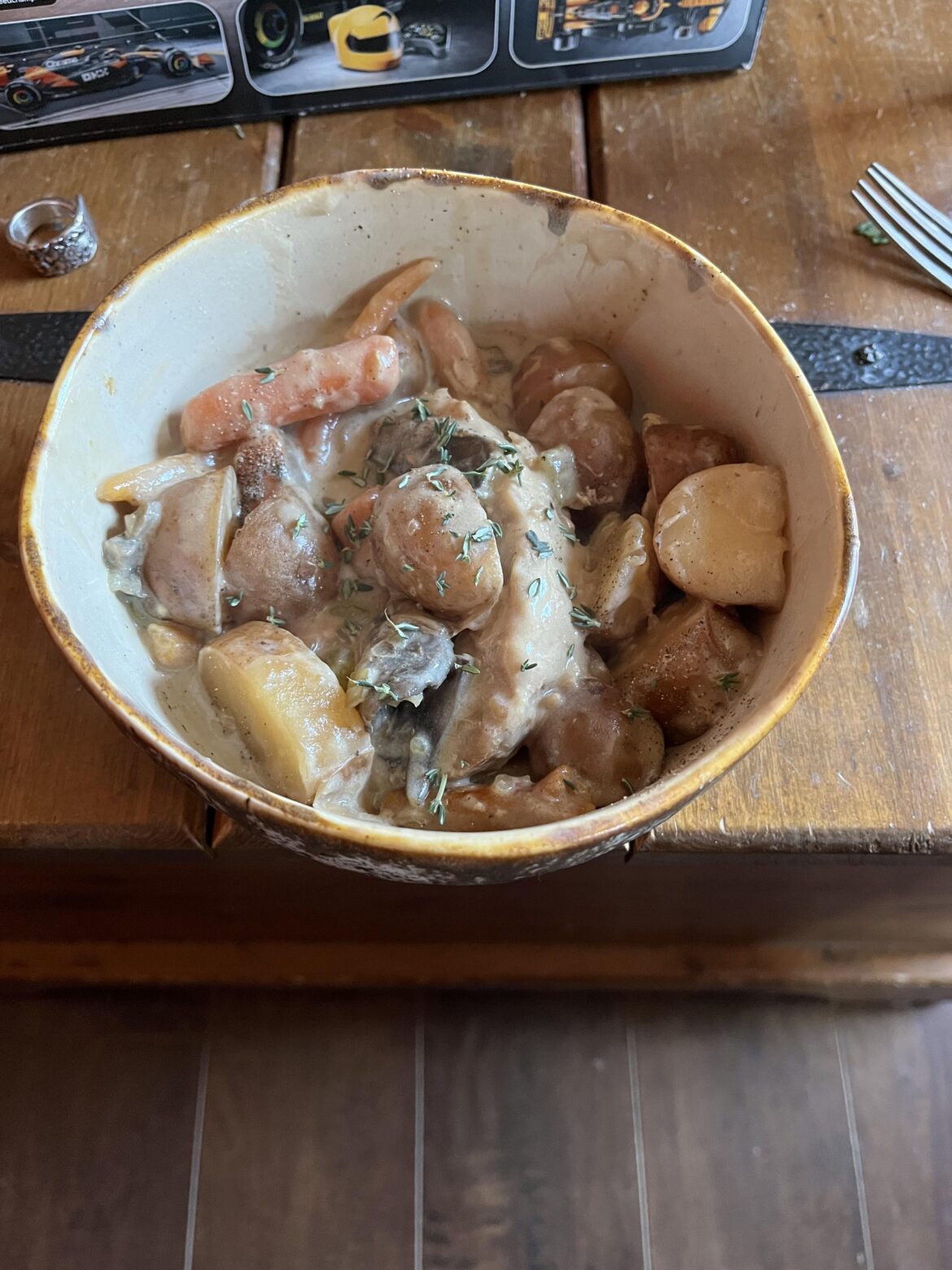 Pork chops and veggies