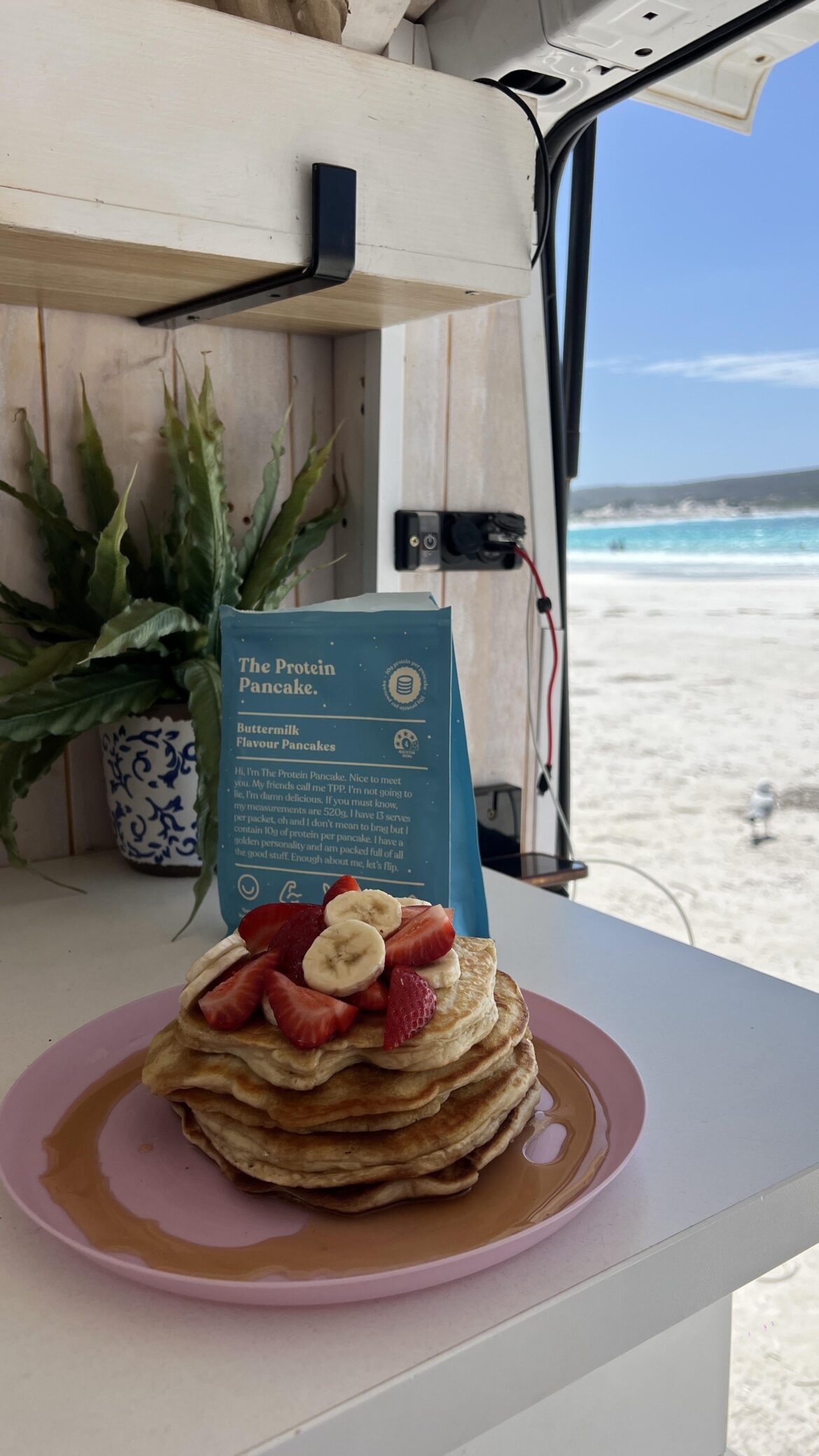 136 calories. 10.6g protein. <1g sugar. Per pancake.