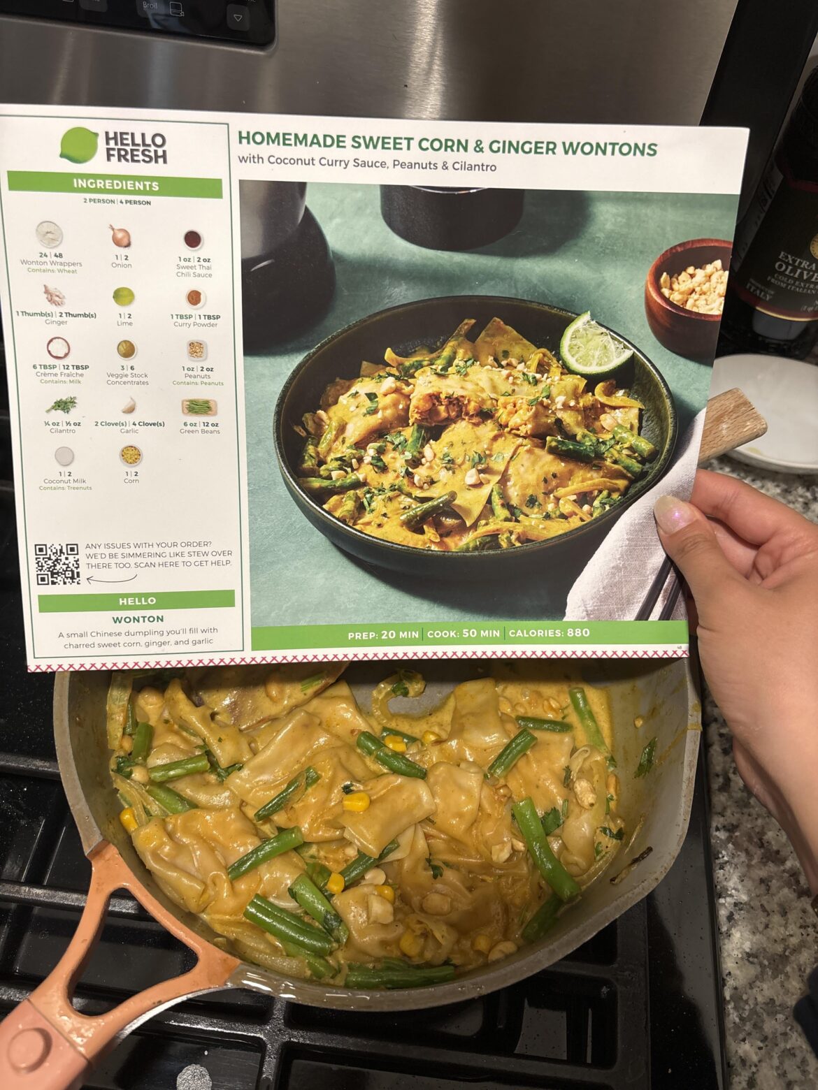 Homemade Sweet Corn &
Ginger Wontons